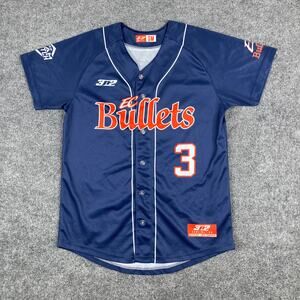 3n2 Jersey Mens S EC Bullets Navy Blue Softball Team 3 Button Up Athletic